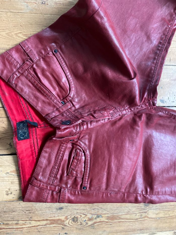Pantalon jeans enduit bordeaux 14 ans Cimarron