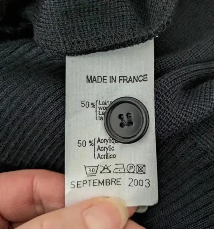 Gilet vintage marine sans manches - 50% laine - taille 46 - photo numéro 3
