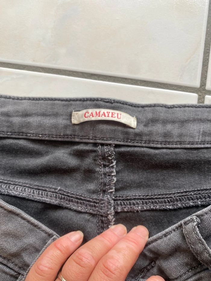 Pantacourt gris, camaïeu, taille40 - photo numéro 2
