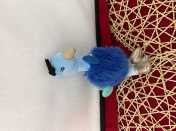 Doudou et Compagnie - Peluche Paon - 15cm - Bleu - Minizoo -
