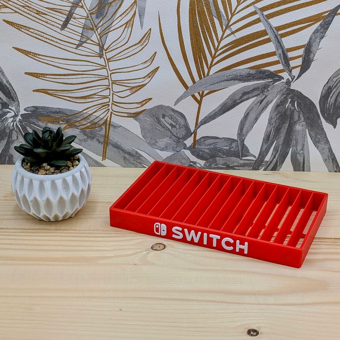 Nintendo Switch Support 15 boitiers rouge & blanc - photo numéro 2