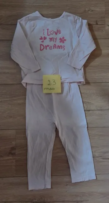 Pyjama coton 2 pièces fille taille 23 mois