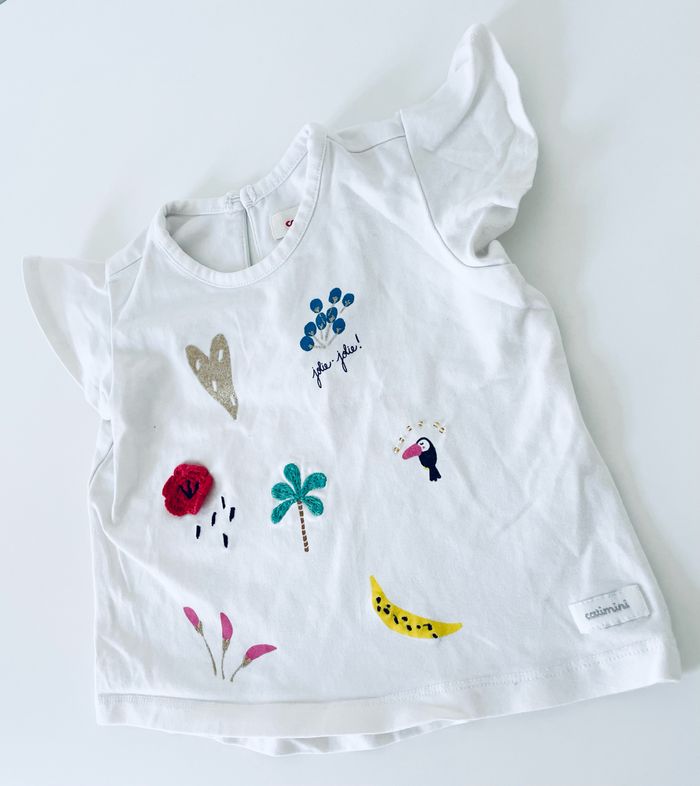 Tee-shirt Catimini , taille 6 mois - photo numéro 2