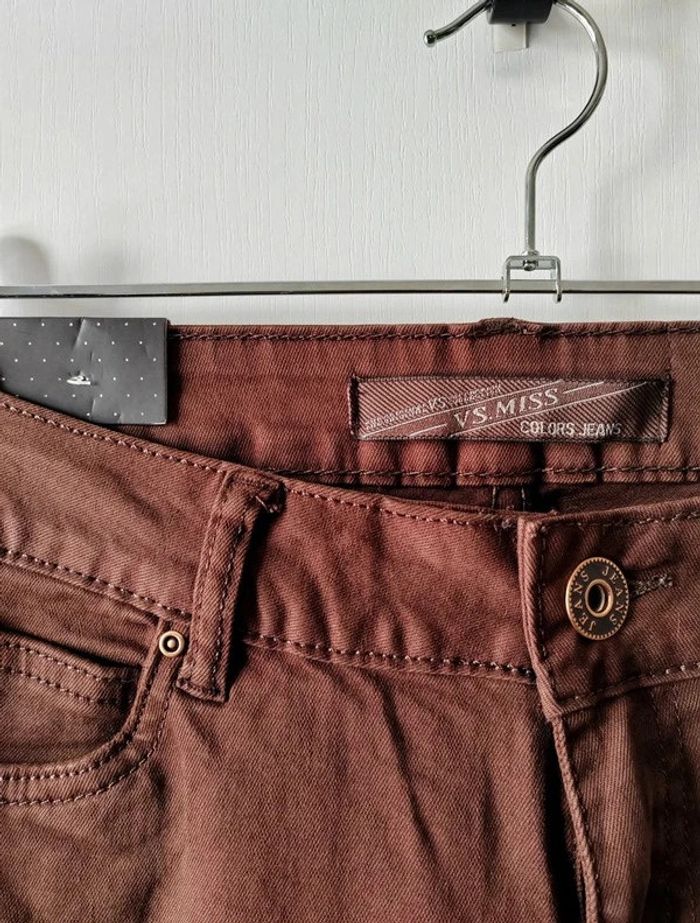 Jean Skinny taille haute Marron - Taille 42 - Neuf - photo numéro 4