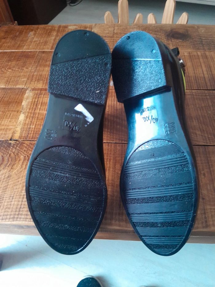bottines pluie noir et jaune Silky Toes taille 40 - photo numéro 5