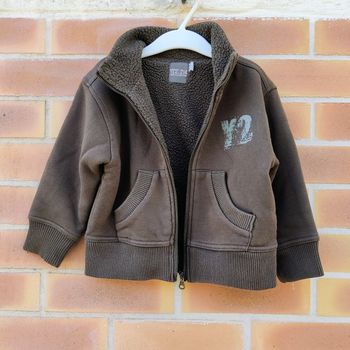 Veste hiver chaude garçon 3 ans YCC kaki