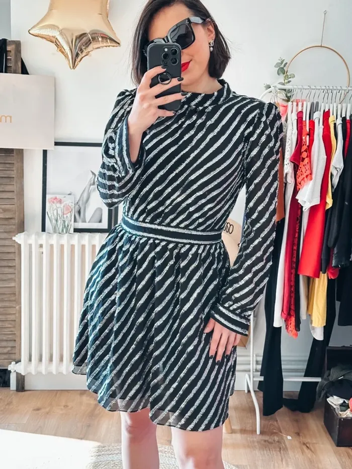 Robe Michael Kors noir et argent taille 38