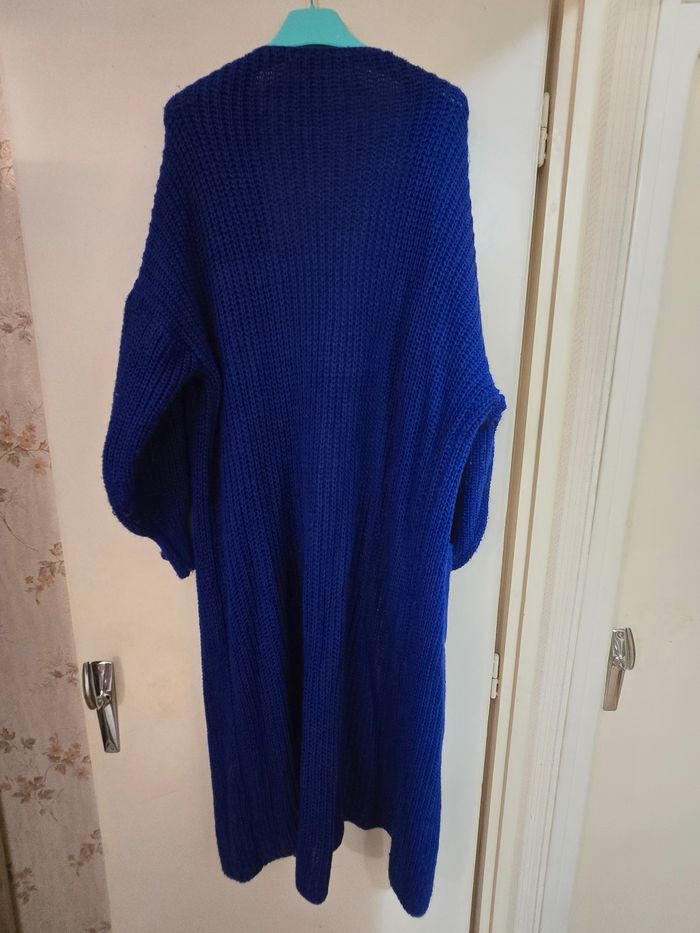 Gilet long bleu - photo numéro 2