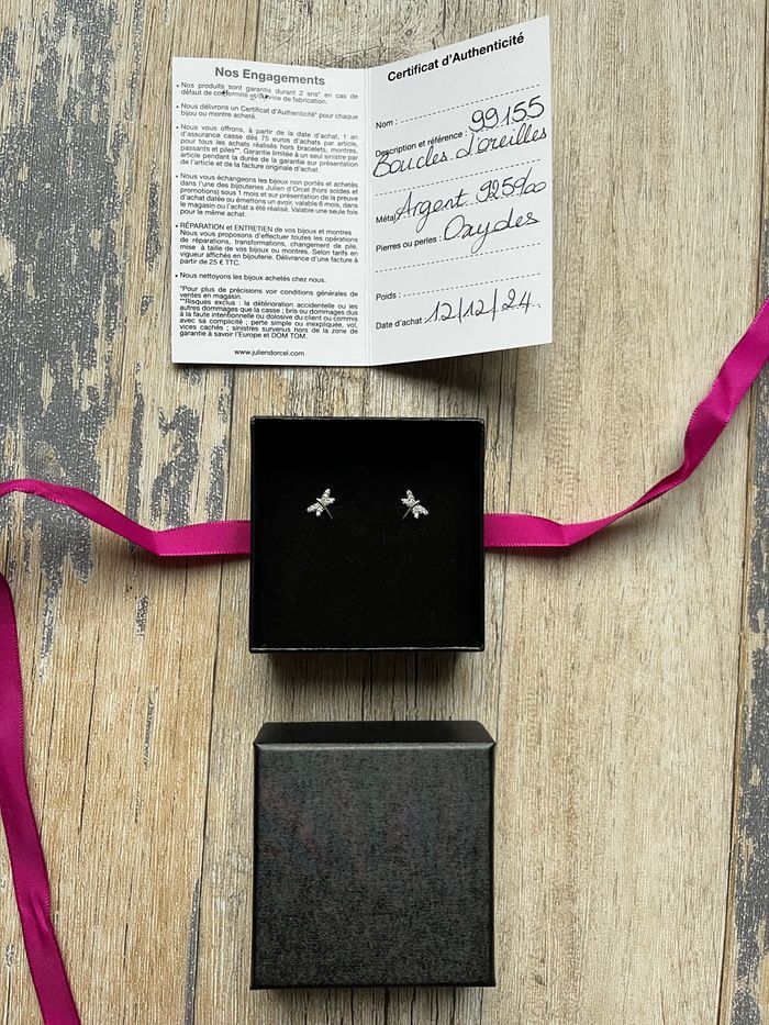 Boucles d’oreilles libellules en argent - photo numéro 2