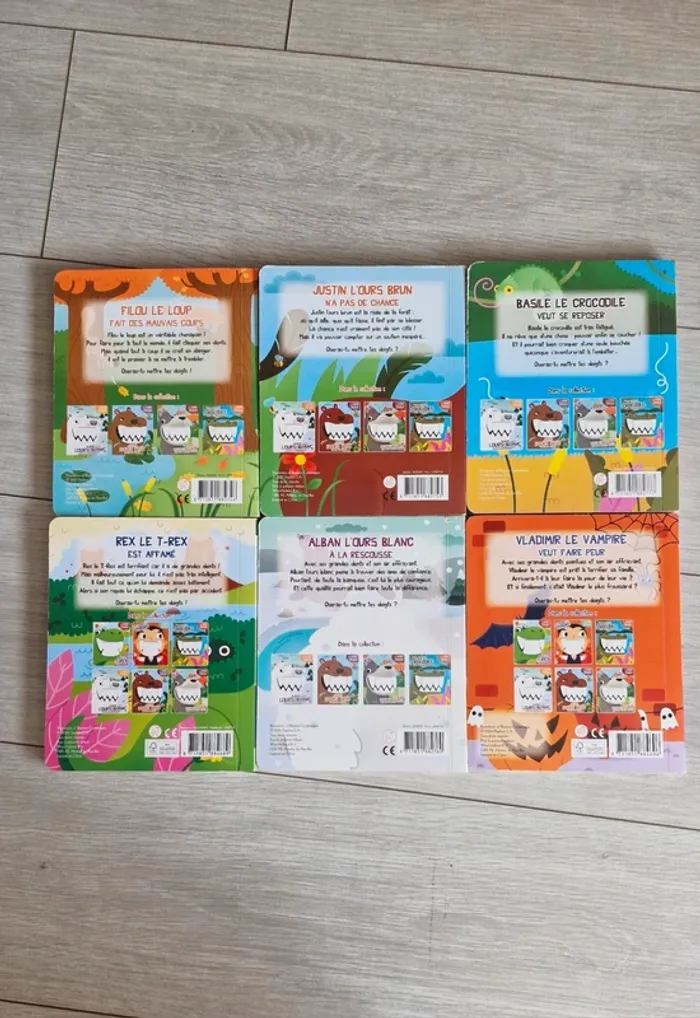 Lot de 6 livres avec tirette pour bouger les dents - photo numéro 2