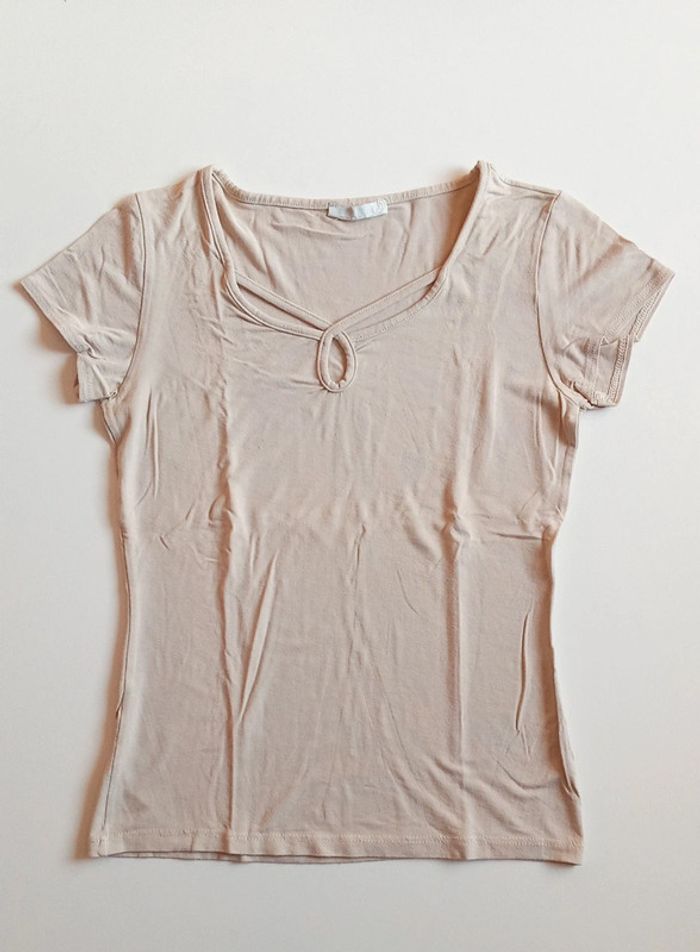 T-shirt col fantaisie