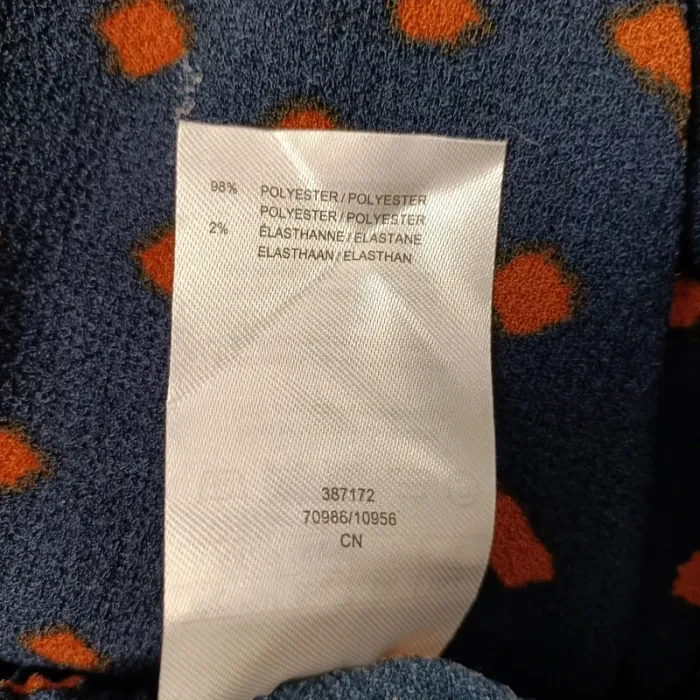 Pantalon fluide Damart bleu marine à pois rouille - Taille 44 - A154 - photo numéro 8
