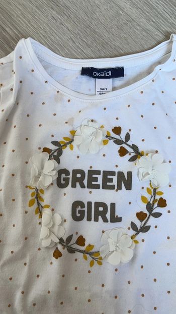 Teeshirt blanc manche longue 3 ans