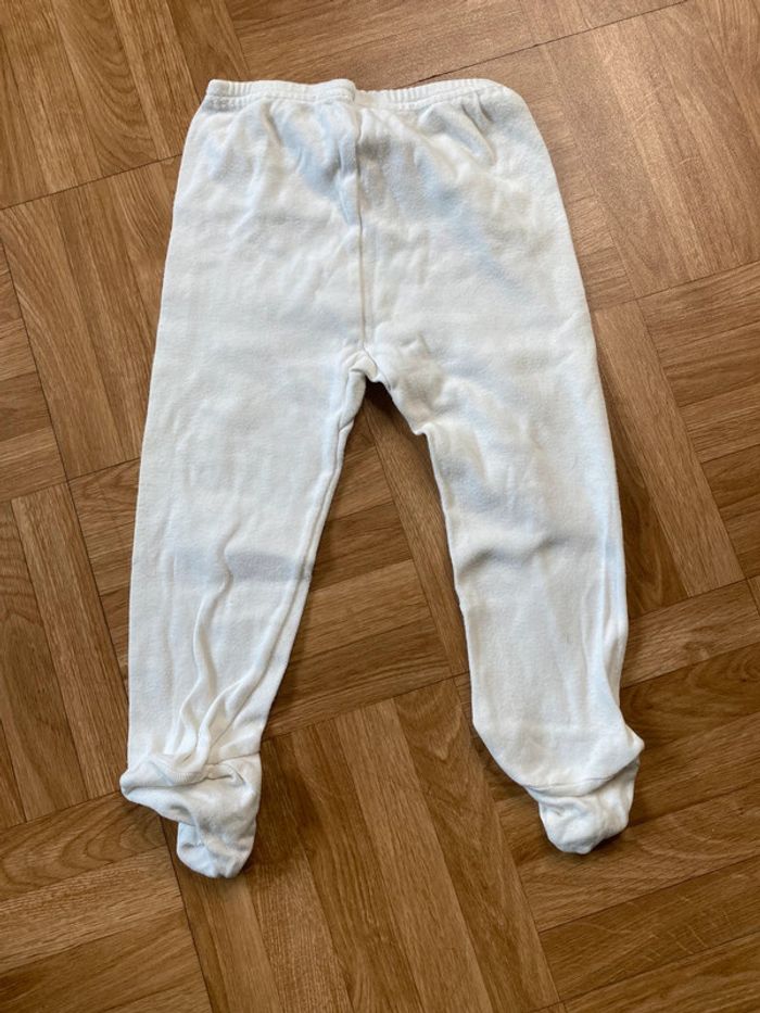 Pantalon jogging blanc taille 12 mois Petit Bateau - photo numéro 3