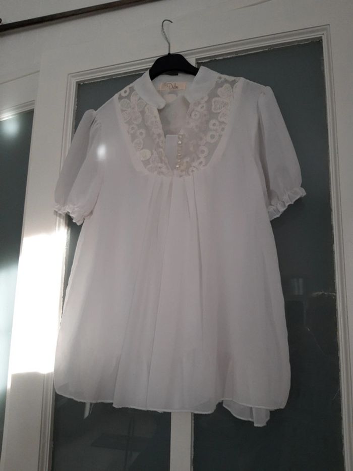 Blouse romantique vintage  voile 36 - photo numéro 2