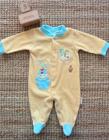 Pyjama velours 3mois / 60cm