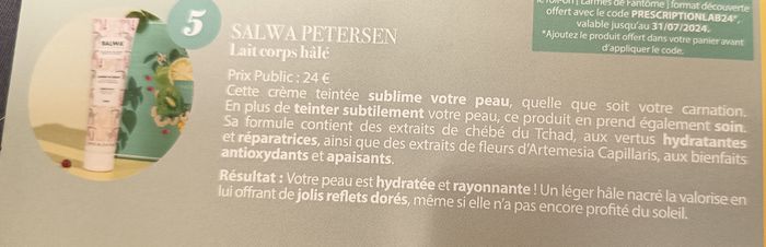 Lait corps hâlé lumière du désert, Salwa Petersen, NEUF - photo numéro 3