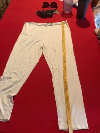 legging blanc taille 38 longueur 77cm