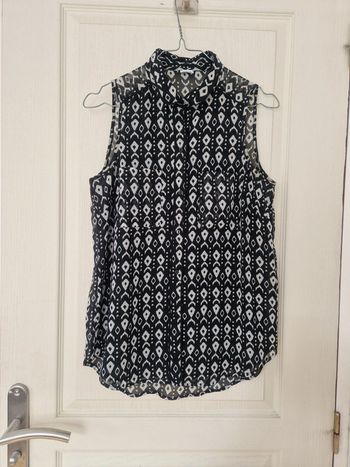 Chemise sans manche à motifs noir et blanche pimkie taille S/36