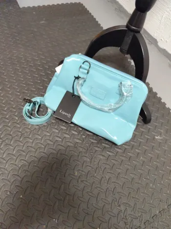 Sac à main Lipault x Samsonite bleu turquoise style bowling neuf