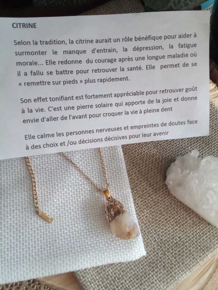 Collier pierre de citrine 💛. - photo numéro 2