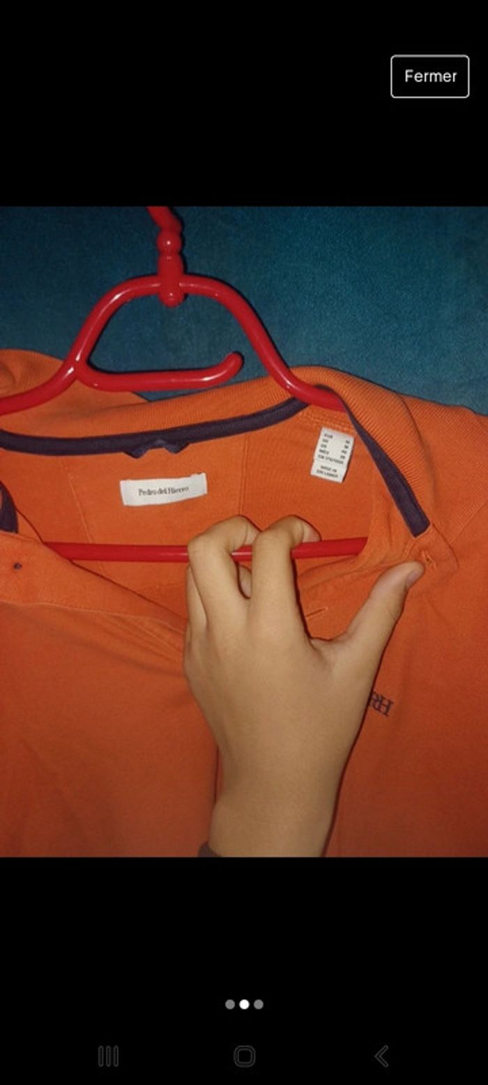 Polo pedro del hierro orange - photo numéro 2