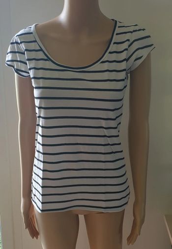 💜 Tee-shirt MC marinière M/L 38/40 Spot #emyfleury_40femme