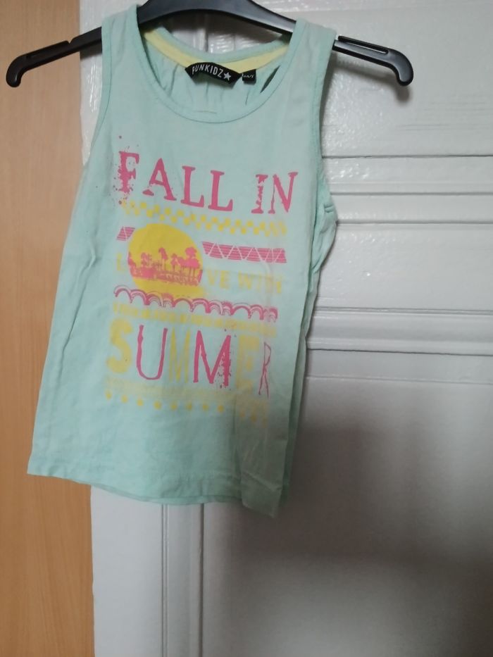 Débardeur punkidz menthe et multicolore