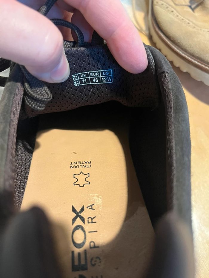 Derbys cuir marron Geox T.46 en TBE - photo numéro 7
