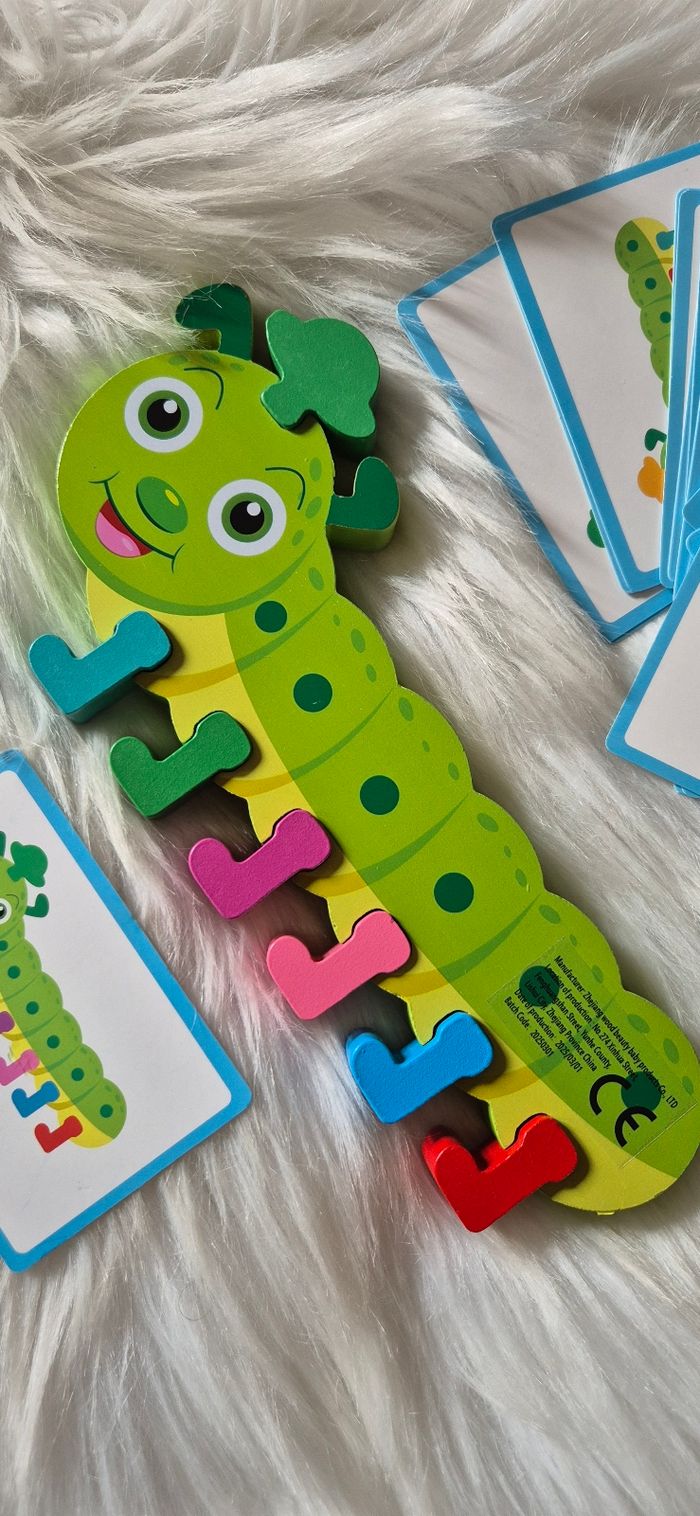 Jeu de la chenille en bois - photo numéro 2