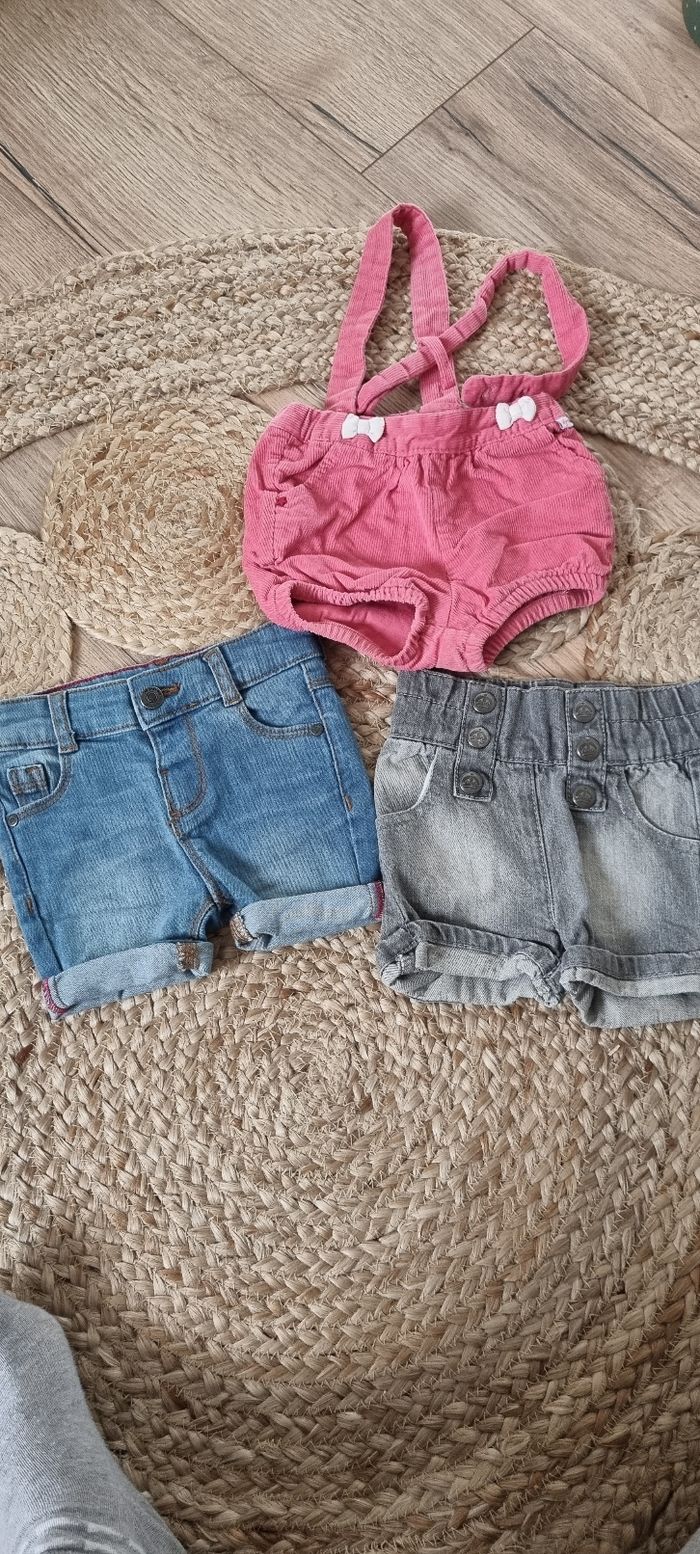 Lot short bébé fille