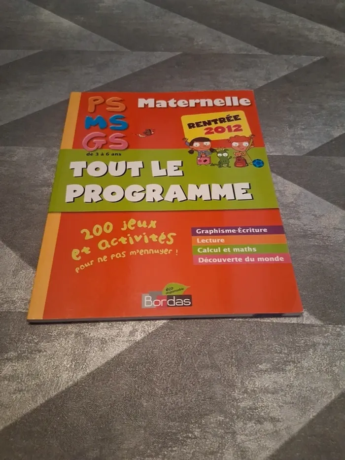 Tout le programme maternelle bordas