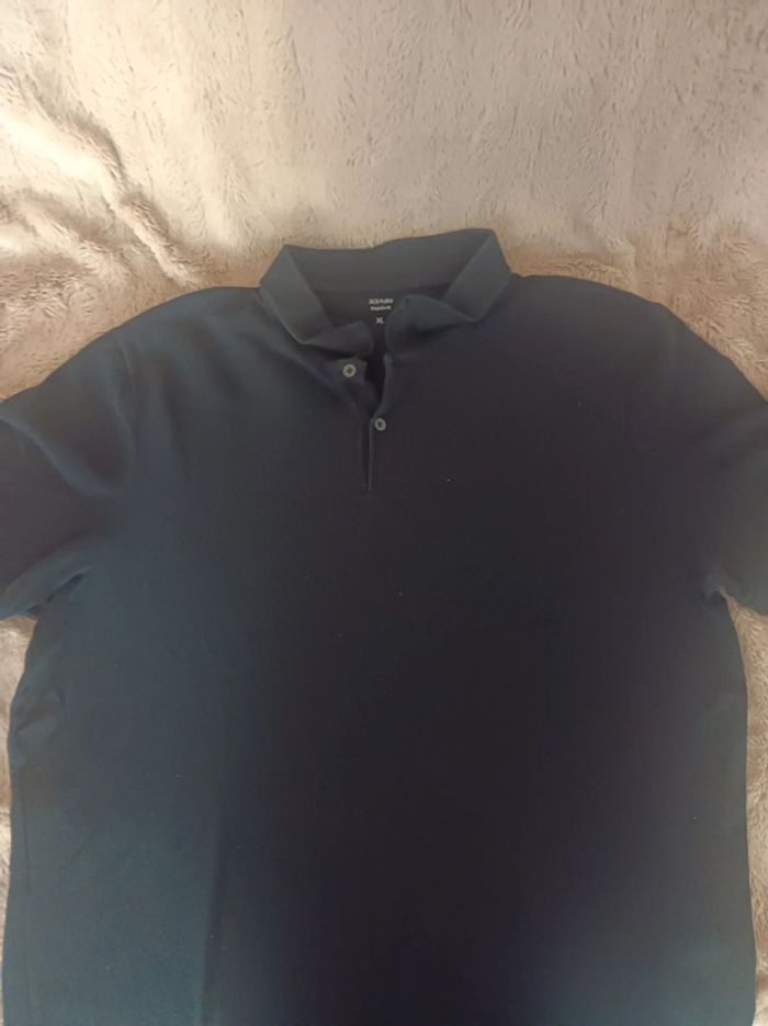 Polo noir homme