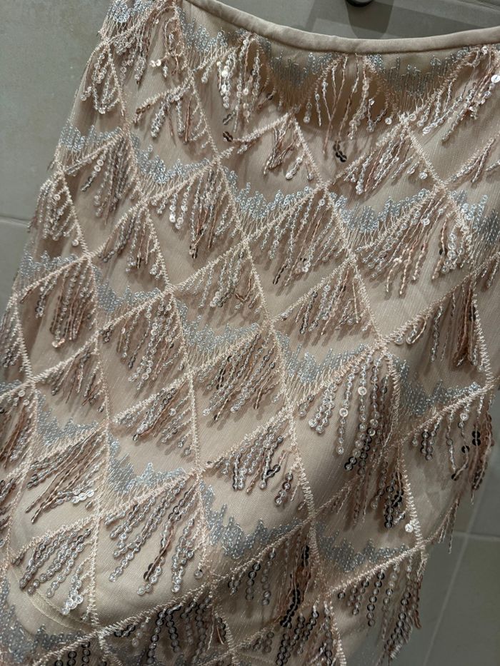 Jupe à sequins beige - photo numéro 2