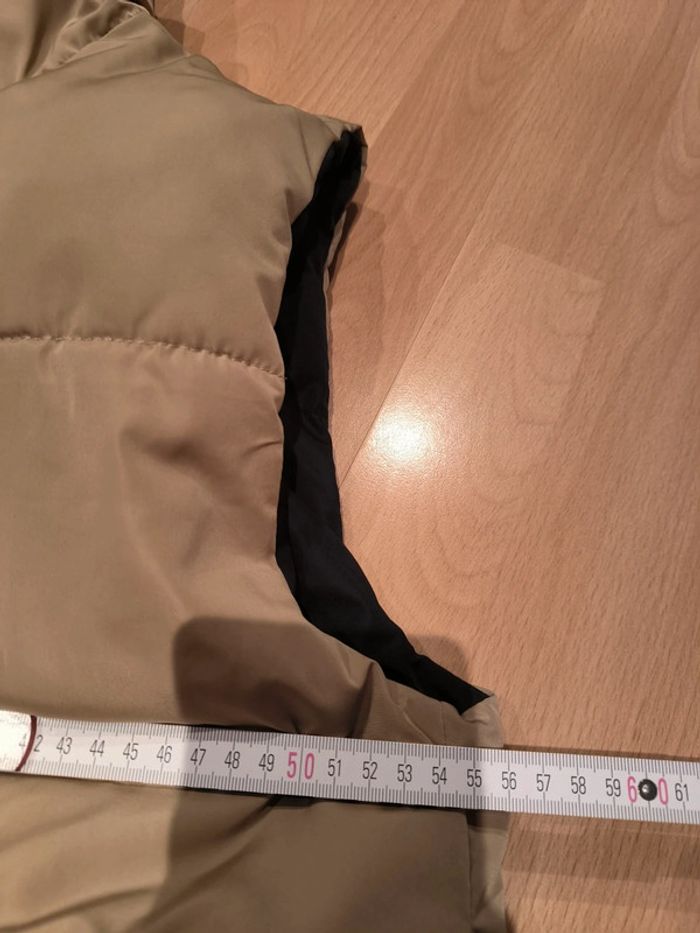 Veste sans manches réversible noir et beige Bershka taille L - photo numéro 5