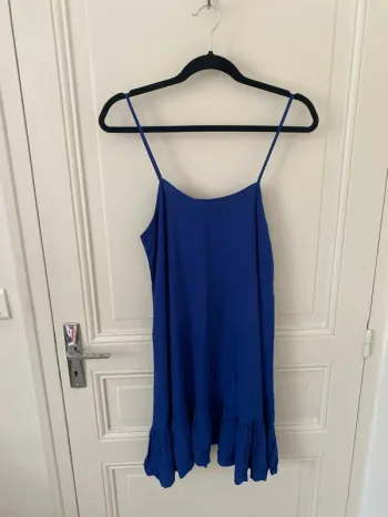 Robe à volants bleus H&M