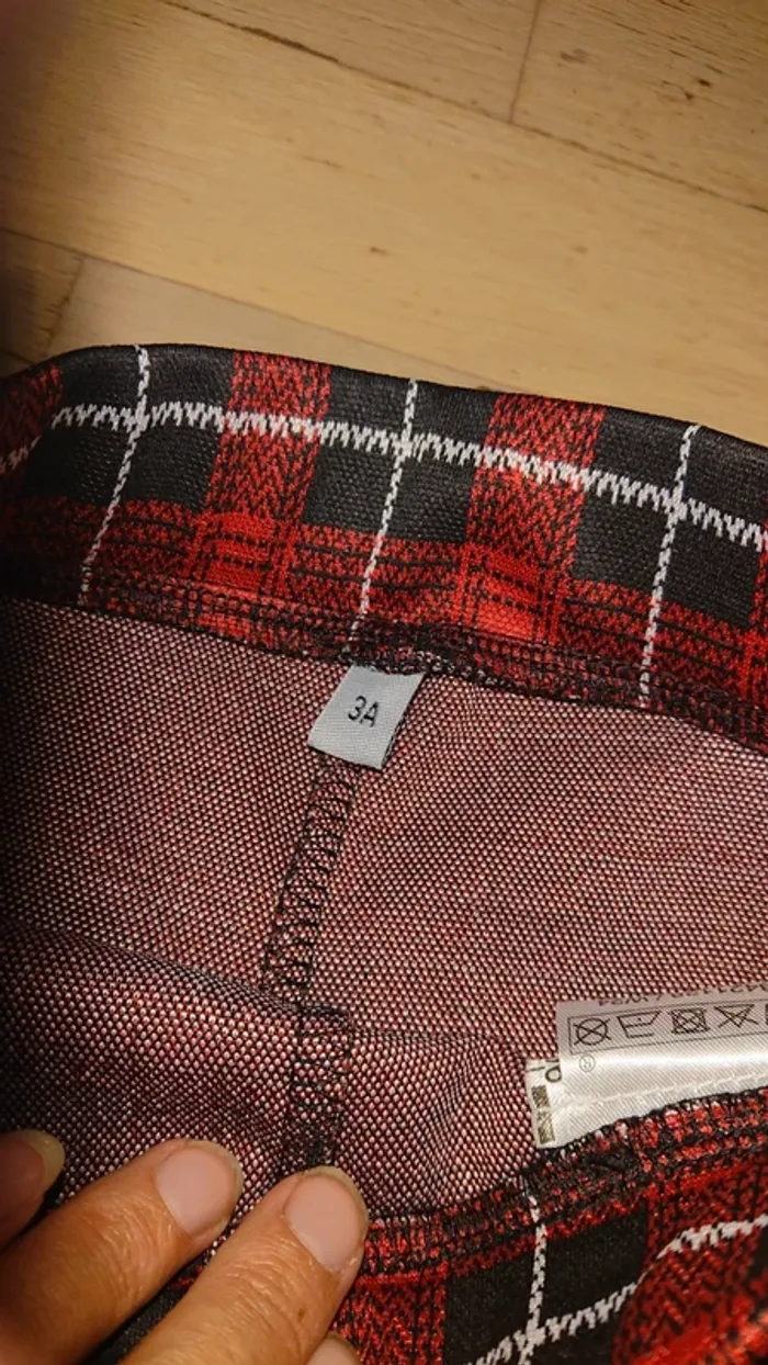 Pantalon tartan rouge et noir - photo numéro 3