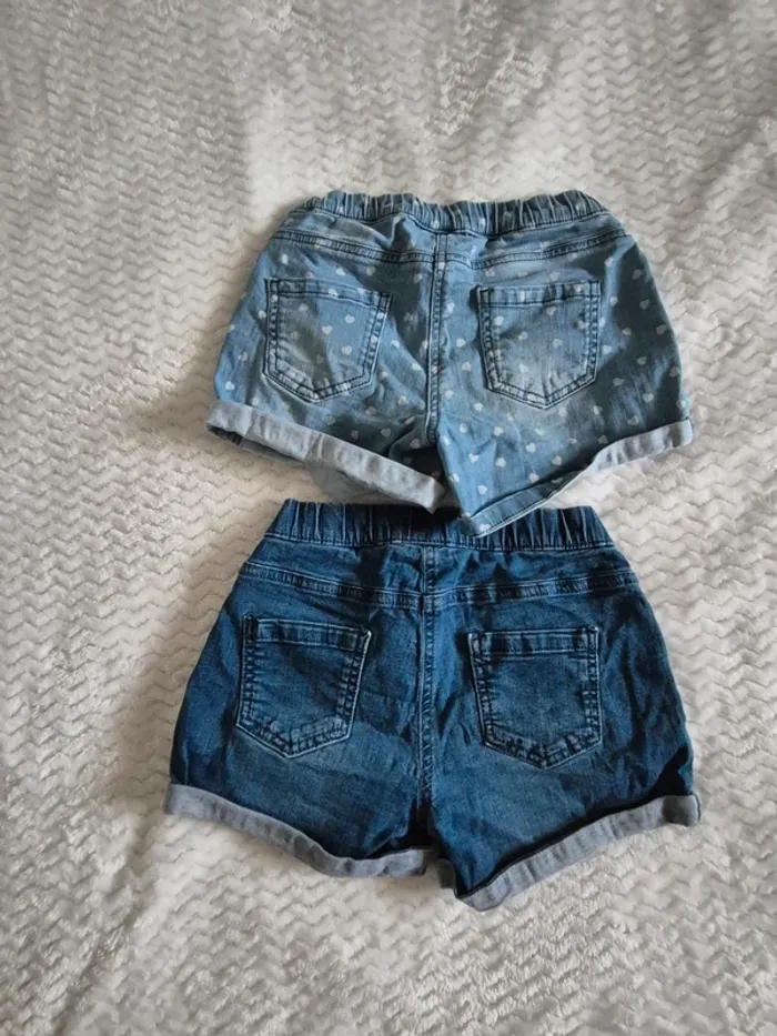 Lot de 2 shorts en jean 10 ans cœur - photo numéro 4