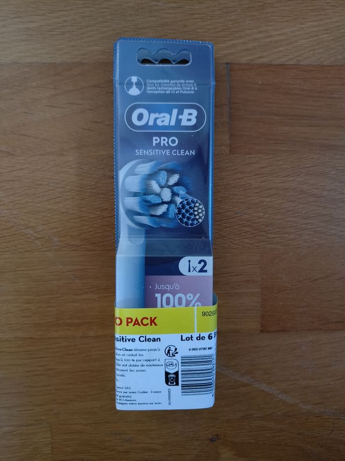 Lot de 6 brossettes oral b sensitive clean