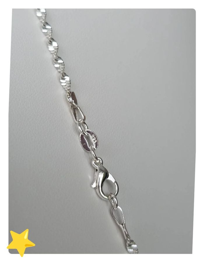 Collier maille Torsadé 2mm 65cm - photo numéro 5