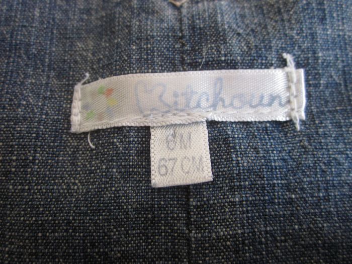 Salopette short en jean 6 mois - photo numéro 3