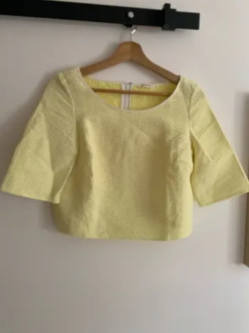Blouse Naf Naf courte manche 3/4 jaune