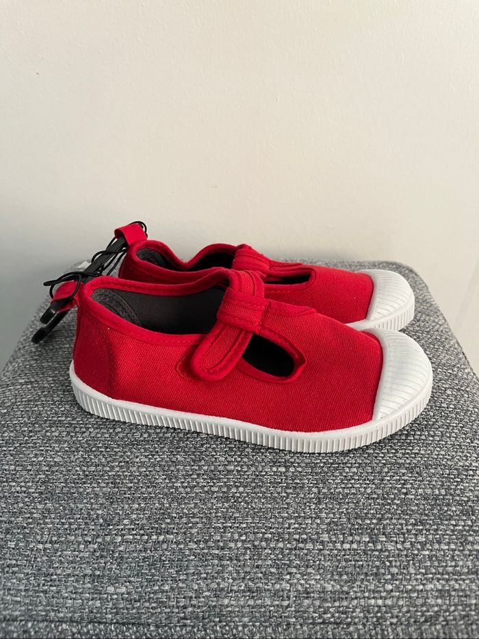 Ballerines Rouges Neuves Inextenso Taille 27 - photo numéro 2