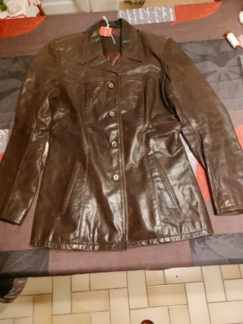 Veste en cuir femme 100% buffle Taille M