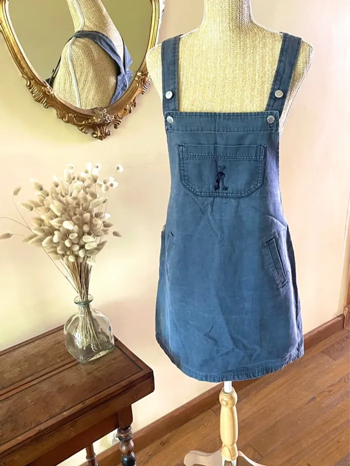 Salopette jupe en Denim jean- Taille 40 - jennyfer vintage - photo numéro 3