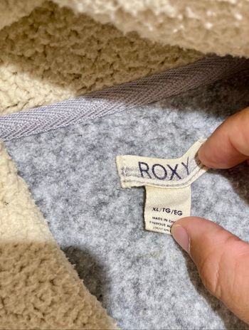 Polaire Roxy grise doublée sherpa