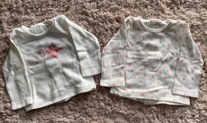 Lot de 2 tee-shirts manches longues Boboli 1 mois