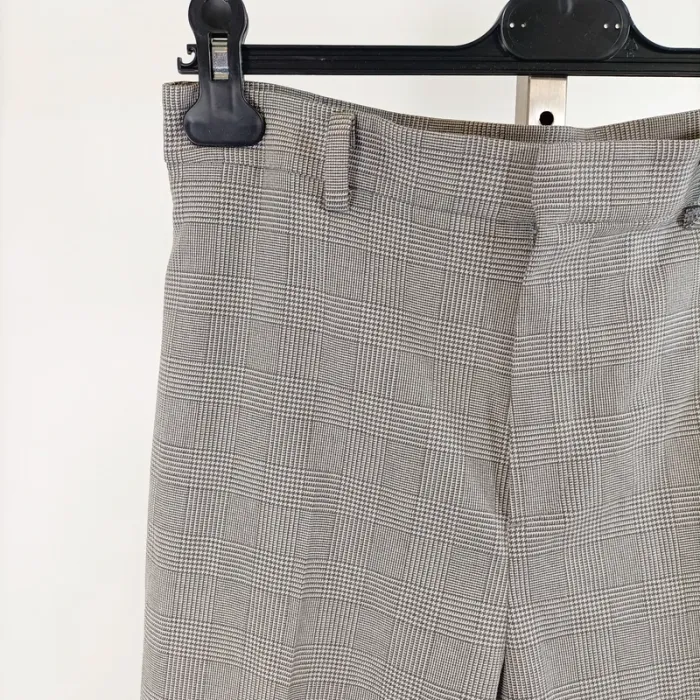 Pantalon droit gris carreaux prince de galles Uniqlo taille S 38 cm A1449 - photo numéro 4
