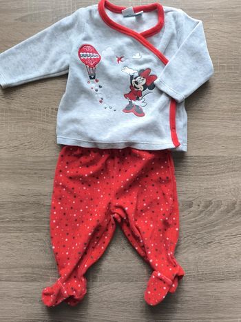Pyjama deux pièces chaud Minnie Disney 6 mois