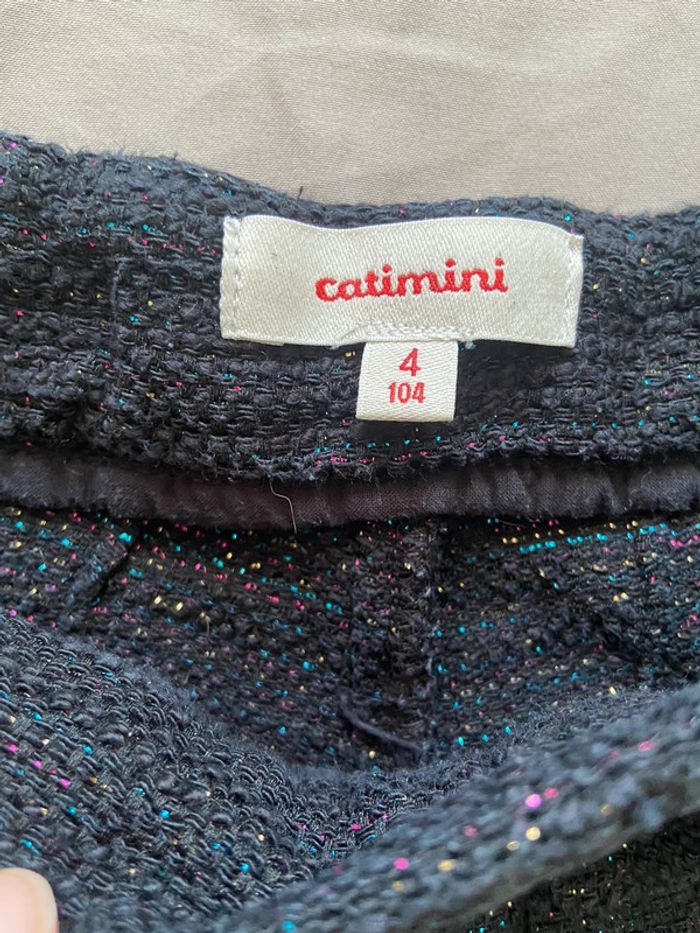 Short fille catimini 4 ans 104 cm noir brillants lurex - photo numéro 3